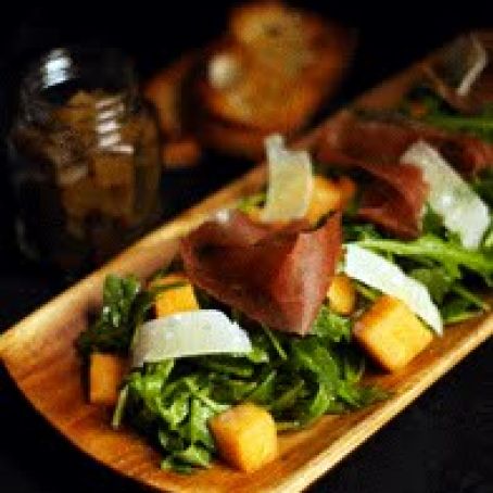 PICKLED WATERMELON RIND w/PROSCIUTTO, MELON