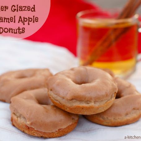 Cider Glazed Caramel Apple Donuts