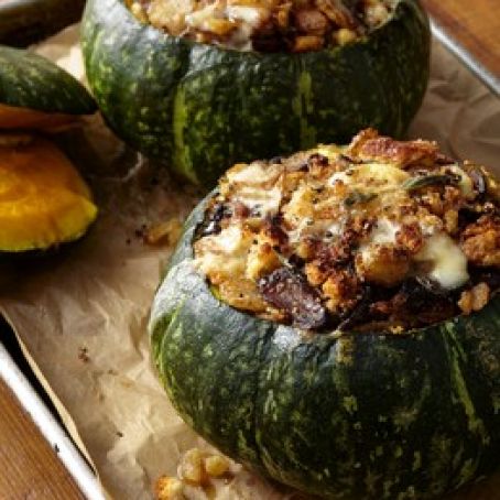 Cheesy Pumpkins With Sunchokes and Porcini