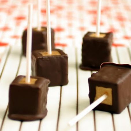 Chocolate Covered Peanut Butter Cheesecake Pops*