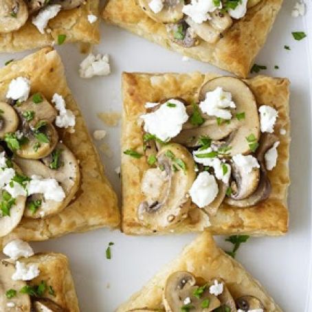 Mini Mushroom and Goat Cheese Tarts