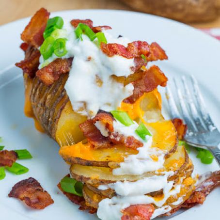 Fully Loaded Hasselback Potatoes
