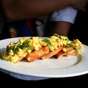 SCRAMBLED*****Scrambled Eggs Magda on Fried Bread - 10 Points