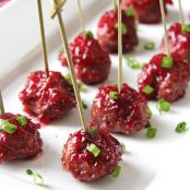 Turkey Meatball Appetizer with Cranberry Glaze
