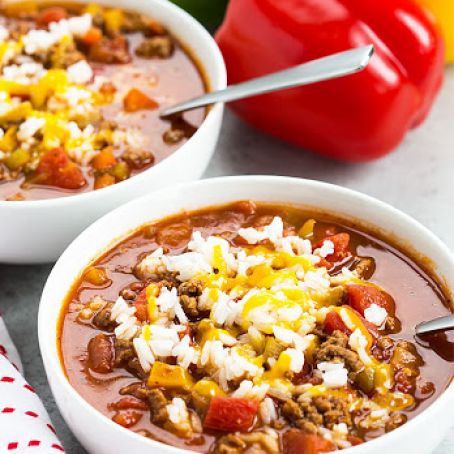 stuffed bell pepper soup