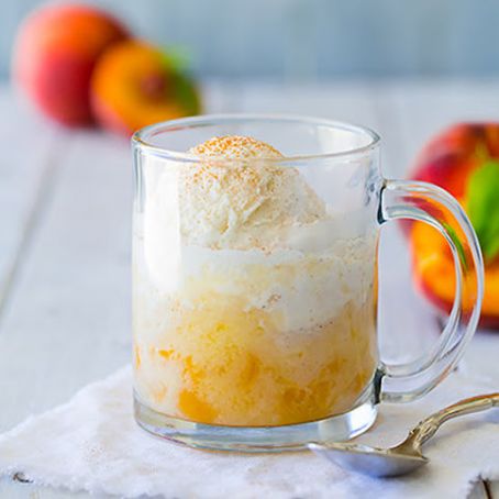 Peach Cobbler Mug Cake