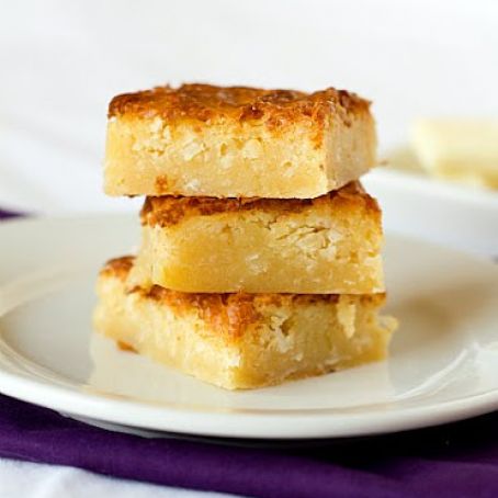 White Chocolate Coconut Brownies