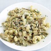 Cavatappi with Artichokes and Three Cheeses