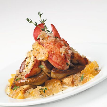 Lobster and foie gras à l'orange
