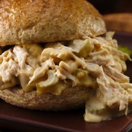 Slow Cooker Cheesy Turkey Sandwiches