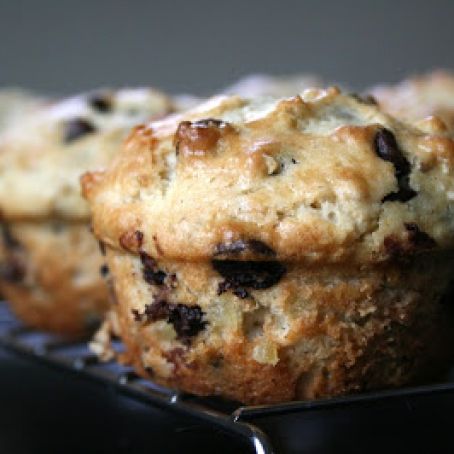 Chocolate Chip & Candied Ginger Muffins