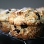 Chocolate Chip & Candied Ginger Muffins