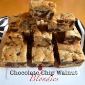 Ginger Walnut chocolate Blondies