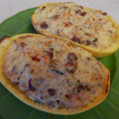 Ricotta & Sausage Stuffed Spaghetti Squash