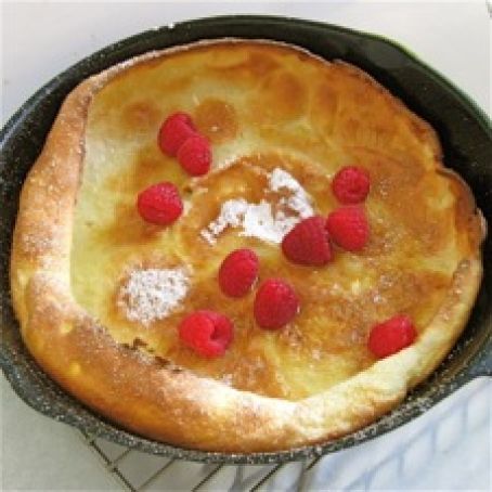 Dutch Baby Lemon Puff Pancake with Fresh Berries