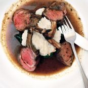 Lamb Chops, Spinach, and Turnip Puree