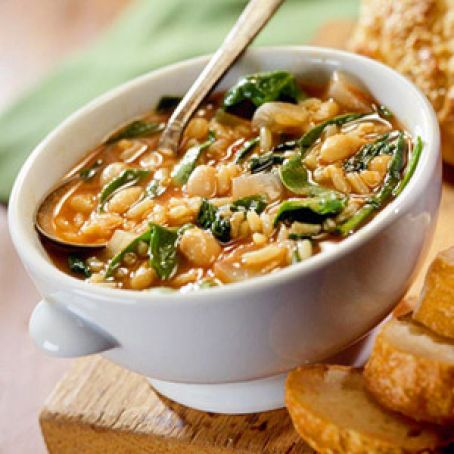 Savory Bean and Spinach Soup