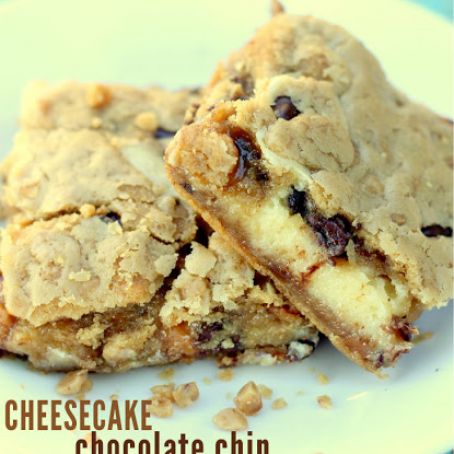Cheesecake Chocolate Chip Cookie Bars