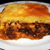 Turkey, Chipotle, Black Bean Tamale Pie