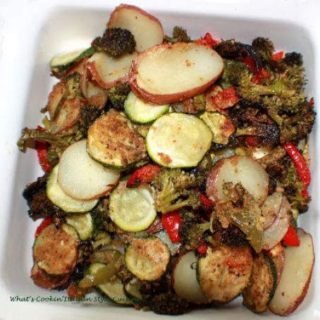 Garlic Parmesan Crusted Roasted Vegetable Recipe