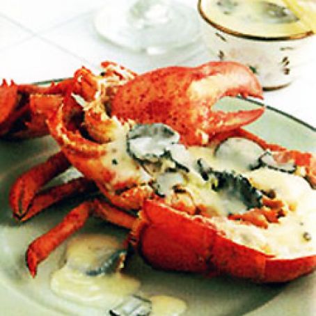 Lobster Smothered in White Truffle Butter with Toasted White Corn Pancakes