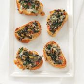 Mixed olive crostini
