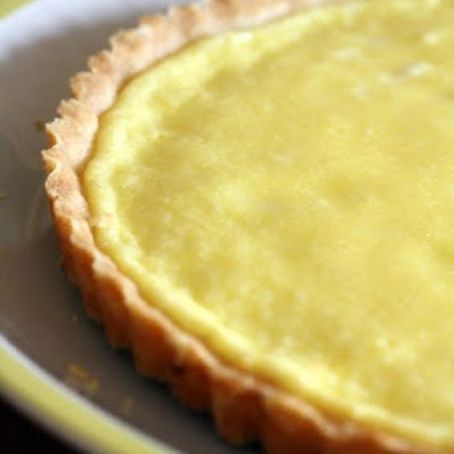 Sweet Ricotta Tart with Blueberry Compote