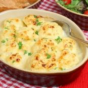 OVEN-ROASTED CAULIFLOWER WITH GARLIC-OLIVE OIL-LEMON JUICE