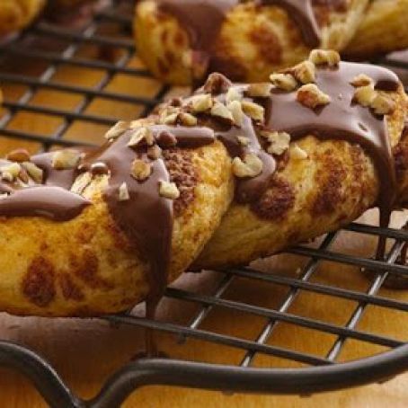 Mocha-Glazed Cinnamon Twists