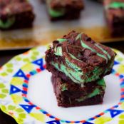 Mint Chocolate Chip Cheesecake Brownies