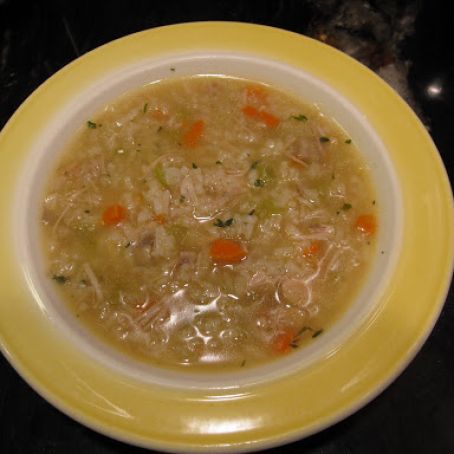 Roast Turkey Vegetable Soup with Rice