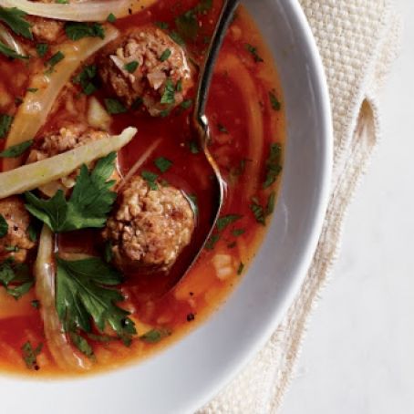 BEEF-Hearty Meatball and Fennel Soup