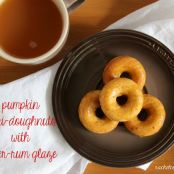 Mini Pumpkin Doughnuts with Cider-Rum Glaze