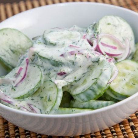 Creamy Dilled Cucumber Salad
