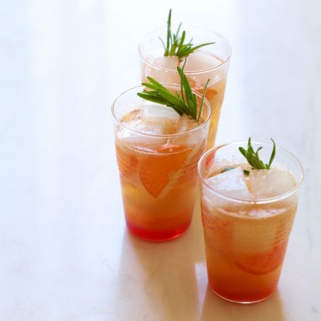 Cranberry, Tangerine, Rosemary, and Cream Soda Mocktails