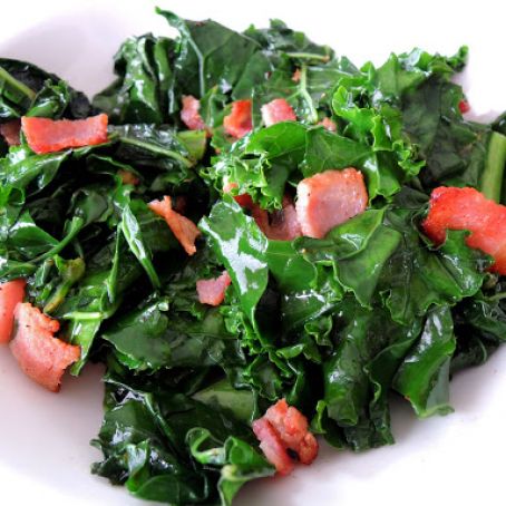 Sauteed Kale, Onion and Bacon