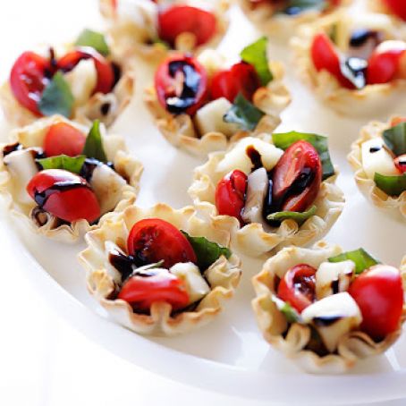 Phyllo Caprese Cups