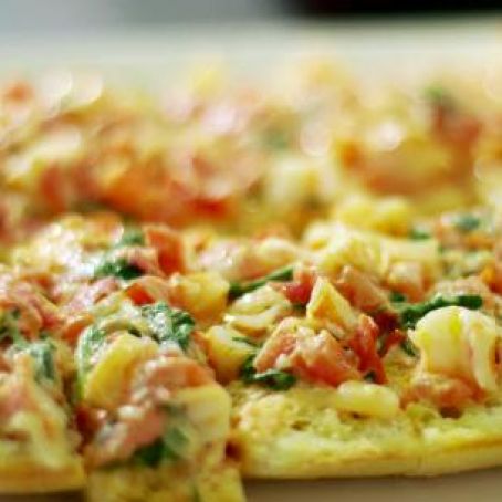 Toasted Ciabatta with Shrimp, Tarragon and Arugula