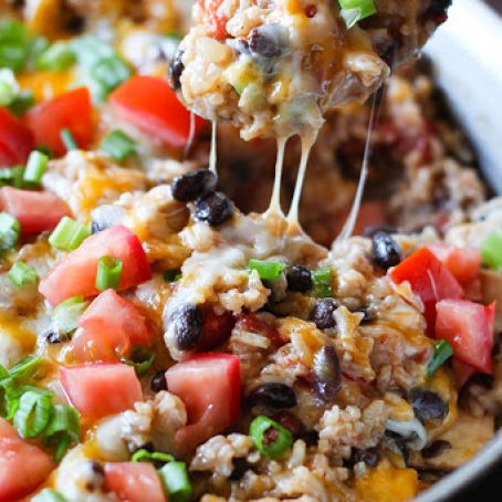 One-Pot Chipotle-Style Chicken Burrito Bowls