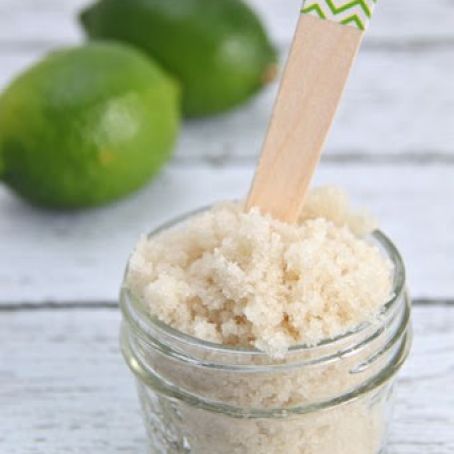 DIY Coconut Lime Sugar Scrub