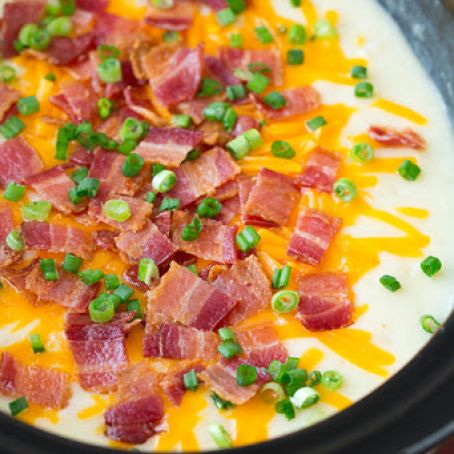 Slow Cooker Loaded Potato Soup