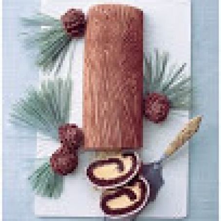 Yule Log with Caramel Cream