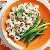 Chicken Caesar Tortellini with Toasted Almonds