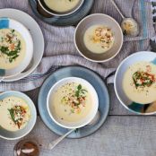 Chilled Corn Soup with Lobster Salad