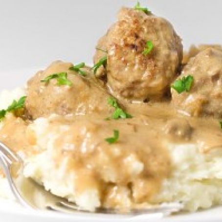 Salisbury Meatballs with Mushroom Sauce