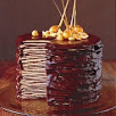 Darkest Chocolate Crepe Cake