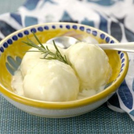 Mascarpone Sorbetto with Rosemary Honey giada
