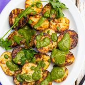 Grilled potatoes with Lemon Herb Dressing