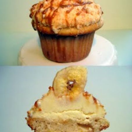 Banana Cream Pie Baked Inside a Banana Cupcake