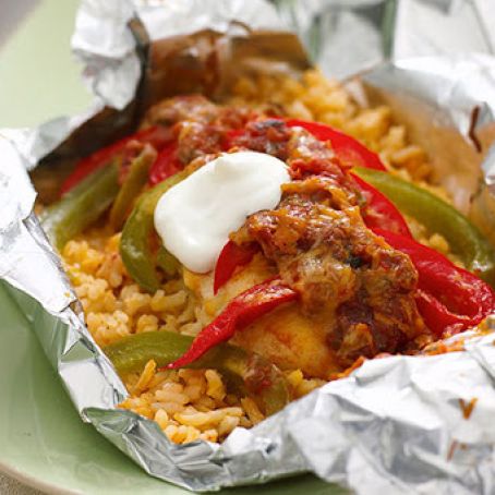 Foil-Pack Chicken Fajita Dinner